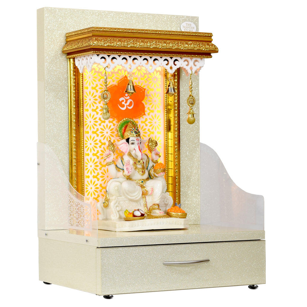 Rave Creations DIY Mandir for Home Temple for Home Pooja Mandir for Home  Beautiful PVC Temple for Home Pooja Stand for Home White Pack of 1 :  : Home & Kitchen